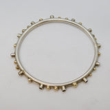 Kit Heath Sterling Silver & Gold Beaded Bangle Bracelet Vintage London