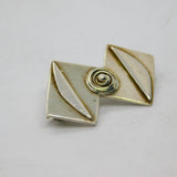 Sterling Silver Scandinavian Style Art Deco Studio Brooch Pin Antique c1940