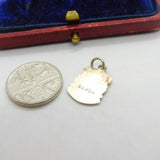 Sterling Silver and Enamel Clovelly Travel Shield Charm Pendant Vintage c1970