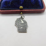 Sterling Silver Wisconsin USA State Charm Pendant Vintage c1970