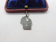 Sterling Silver Wisconsin USA State Charm Pendant Vintage c1970