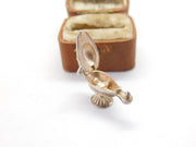 Sterling Silver Genie in the Lamp Opening Charm Pendant Vintage c1970