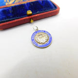 Sterling Silver Elizabeth II Silver Jubilee Medallion harm Pendant Vintage 1977