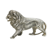 Cast Sterling Silver Walking Lion Figurine Ornament Vintage 1969 London