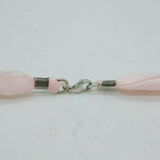 Sterling Silver Large Floral Pink Ribbon Pendant Necklace Vintage 2010 Bham