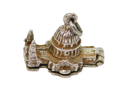 Sterling Silver Opening St Pauls Cathedral Charm Pendant Vintage c1970