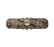 20th Century Sterling Silver & Paste Set Floral Dress Brooch Antique c1920s