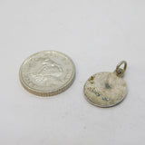 Sterling Silver Enamel St Christopher Charm Pendant Vintage c1970s