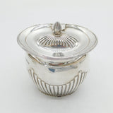 Art Deco Sterling Silver Fluted Tea Caddy Antique 1911 Sheffield