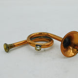 20th Century Copper & Brass Novelty Bugle Horn Ornament Antique c1920s