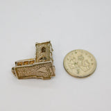 Sterling Silver Opening Church With Wedding Scene Charm Pendant Vintage c1970s