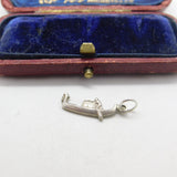 Sterling Silver Venetian Gondolier Charm Pendant Vintage c1970