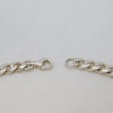 Sterling Silver Chunky Curb Link Chain Necklace Vintage c1970 48cm Length