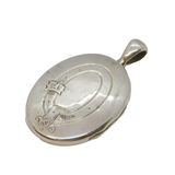 Victorian Sterling Silver Sweetheart Buckle Pattern Locket Antique c1880s
