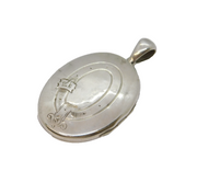 Victorian Sterling Silver Sweetheart Buckle Pattern Locket Antique c1880s