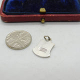 Sterling Silver and Coloured Enamel Travel Shield 'Guernsey;'Charm Vintage c1970