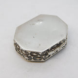 20th Century Egyptian Sterling Silver Floral Pill Box Antique c1930s
