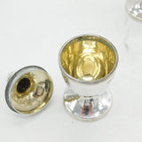 Guild of Handicrafts Pair of Sterling Silver Salt & Pepper Shakers Vintage 1975