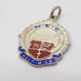 Sterling Silver & Enamel 'Half Mile' Sporting Fob Medal Antique 1931 Birmingham