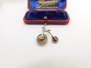 Sterling Silver Articulated Penny-farthing Bicycle Charm Pendant Vintage c1970