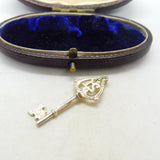 Sterling Silver 21st Birthday Key Charm Pendant Vintage c1970