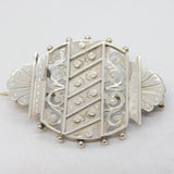 Victorian Aesthetic Movement Sterling Silver Sweetheart Brooch Antique