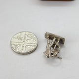 Sterling Silver Ballroom Dancing Scene Charm Pendant Vintage c1970
