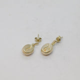 Pair of Sterling Silver Coffee Bean Design Stud Earrings Vintage c1970