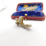 Sterling Silver Mother Hubbard Boot Charm Pendant Vintage c1970