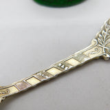 Victorian Sterling Silver Gilt & Enamel Temple Building Toronto Spoon Antique
