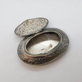 Dutch .800 Grade Silver City Scene Snuff Box Antique c1930s Art Deco