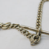 Victorian 9ct Gold & Sterling Silver Albert Watch Chain Antique 1893 Birmingham