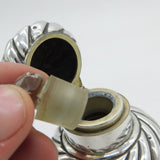 Victorian Large Sterling Silver Fluted Pattern Scent Bottle Antique 1890