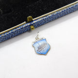 Sterling Silver & Enamel Oostende Charm Pendant Vintage c1970