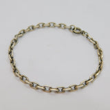 Continental .835 Silver Square Rolo Art Deco Chain Bracelet Antique c1920s