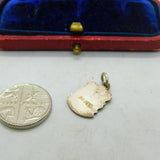 Sterling Silver and Enamel Sark Traveller Shield Charm Pendant Vintage c1970