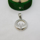 Sterling Silver Symbol Charm Pendant Vintage c1970