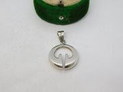 Sterling Silver Symbol Charm Pendant Vintage c1970