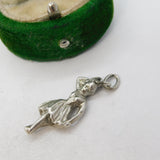 Sterling Silver Ballerina Charm Pendant Vintage c1970