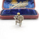 Sterling Silver Spinning Wheel Charm Pendant Vintage c1970