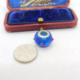 Sterling Silver and Coloured Glass Miniature Vase Charm Pendant Vintage c1970