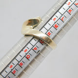 Sterling Silver Twist Zigzag Modernist Dress Ring Vintage c1990 Size N 1/2