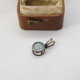 Sterling Silver Blue Topaz Drop Charm Pendant Vintage c1970