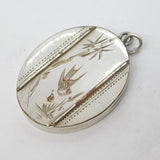 Victorian Silver Plated Aesthetic Movement Sweetheart Locket Antique c1890