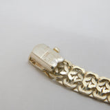 Sterling Silver Woven Pattern Link Bracelet Vintage c1970s