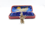 Sterling Silver Man Holding a Ladder Charm Pendant Vintage c1970