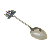 Edwardian Sterling Silver & Enamel 'Advance Australia' Souvenir Spoon Antique