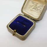 Edwardian Tooled Leather Jewellery Ring Box 'J. Parton, Norwich' Antique