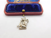 Sterling Silver Laughing Cow Charm Pendant Vintage c1970