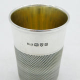Charles Horner Sterling Silver 'Just a Thimbleful' Shot Cup Vintage Chester